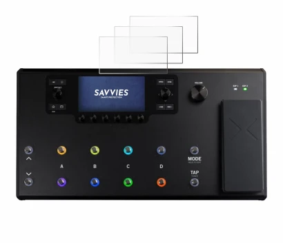 Imagen del dispositivo Line 6 Helix LT con una amplia variedad de protectores de pantalla.