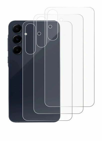 Imagen del dispositivo Samsung Galaxy A55 5G (Trasero) con una amplia variedad de protectores de pantalla.