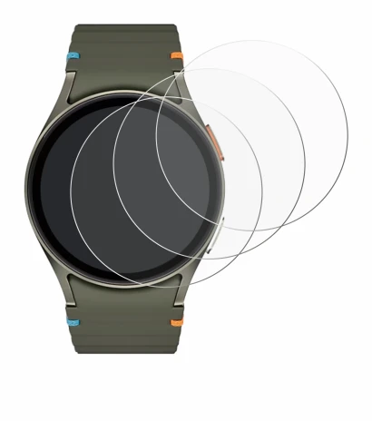 Imagen del dispositivo Samsung Galaxy Watch 7 (40 mm) con una amplia variedad de protectores de pantalla.