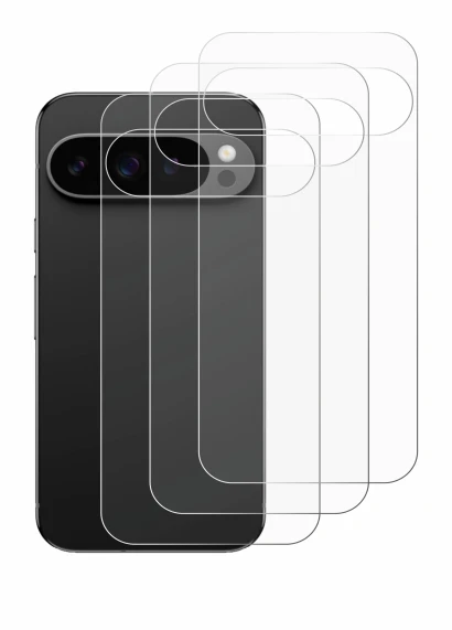 Imagen del dispositivo Google Pixel 9 Pro (Trasero) con una amplia variedad de protectores de pantalla.