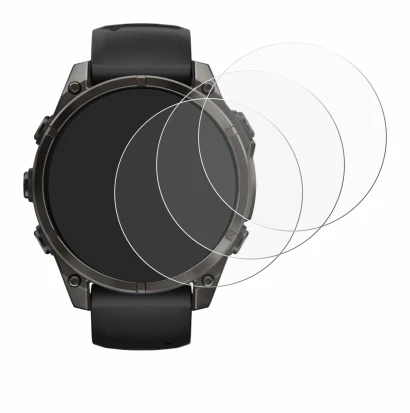 Imagen del dispositivo Garmin Fenix 8 AMOLED (47 mm) con una amplia variedad de protectores de pantalla.