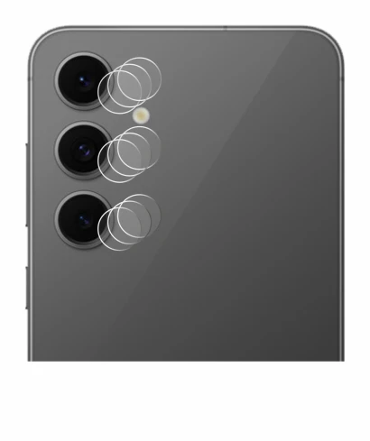 Imagen del dispositivo Samsung Galaxy S24 FE (SÓLO Cámara) con una amplia variedad de protectores de pantalla.