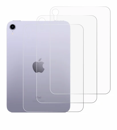 Imagen del dispositivo Apple iPad Mini 7 2024 (Trasero) con una amplia variedad de protectores de pantalla.