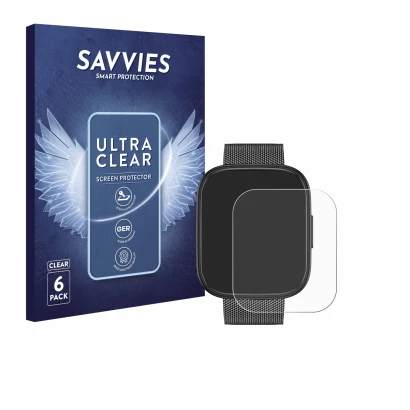 Parte frontal de un envase de producto con el logotipo de la marca Savvies. Al lado se muestra el dispositivo Levowatch Doitx 