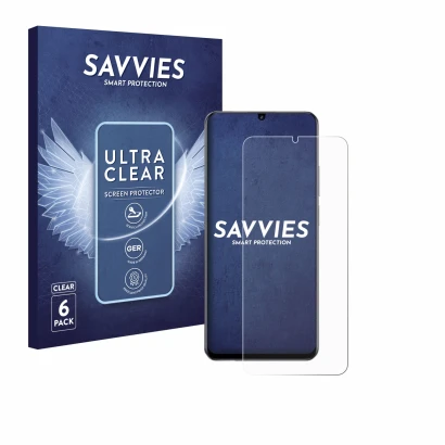 Parte frontal de un envase de producto con el logotipo de la marca Savvies. Al lado se muestra el dispositivo realme Note 60 4