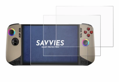 Imagen del dispositivo MSI Claw 8 AI+ con una amplia variedad de protectores de pantalla.