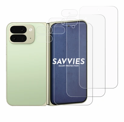 Imagen del dispositivo Google Pixel 10 Pro Fold (Frontal+Cámara) con una amplia variedad de protectores de pantalla.