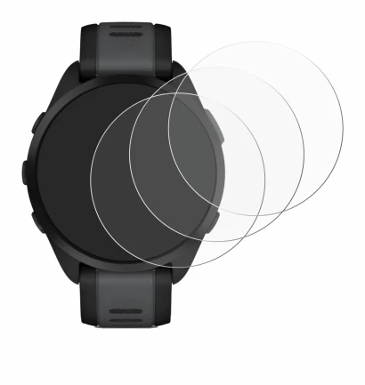 Imagen del dispositivo Garmin Forerunner 165 Music con una amplia variedad de protectores de pantalla.