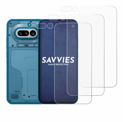 Imagen del dispositivo Nothing Phone (4a) (Frontal+Cámara) con una amplia variedad de protectores de pantalla.