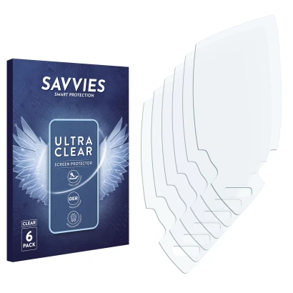 Parte frontal de un envase de producto con el logotipo de la marca Savvies. Al lado está el protector de pantalla correspondie