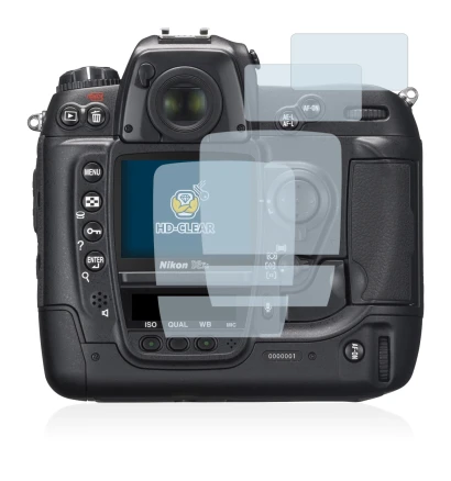 Imagen del dispositivo Nikon D2X con una amplia variedad de protectores de pantalla.
