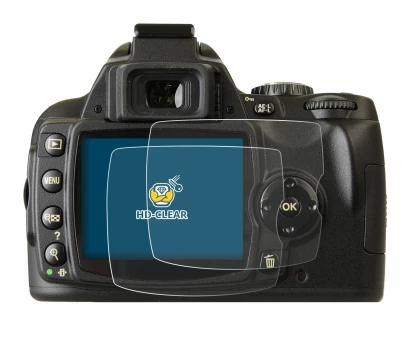 Imagen del dispositivo Nikon D40x con una amplia variedad de protectores de pantalla.