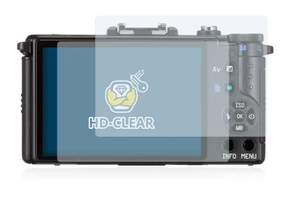Imagen del dispositivo Pentax Q con una amplia variedad de protectores de pantalla.