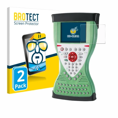 Parte frontal de un envase de producto con el logotipo de la marca BROTECT. Al lado se muestra el dispositivo Leica Viva Contr