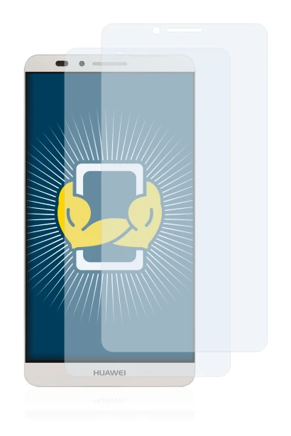 Imagen del dispositivo Huawei Ascend Mate 7 con una amplia variedad de protectores de pantalla.