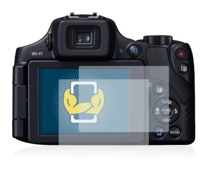 Imagen del dispositivo Canon PowerShot SX60 HS con una amplia variedad de protectores de pantalla.
