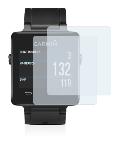 Imagen del dispositivo Garmin vivoactive con una amplia variedad de protectores de pantalla.