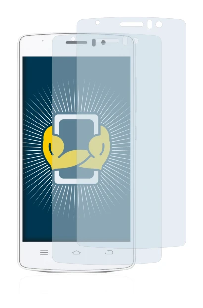 Imagen del dispositivo THL 4000 con una amplia variedad de protectores de pantalla.