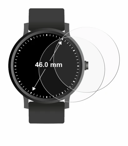 Imagen del dispositivo Relojes (Circular, ø: 46 mm) con una amplia variedad de protectores de pantalla.