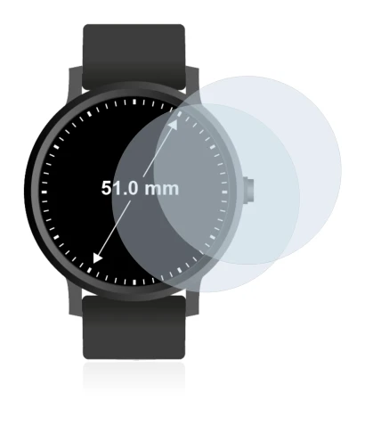 Imagen del dispositivo Relojes (Circular, ø: 51 mm) con una amplia variedad de protectores de pantalla.