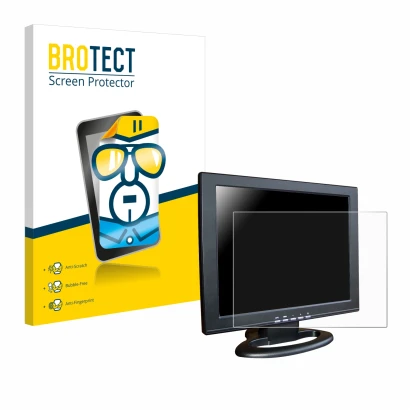 Parte frontal de un envase de producto con el logotipo de la marca BROTECT. Al lado se muestra el dispositivo SDC Touchscreen