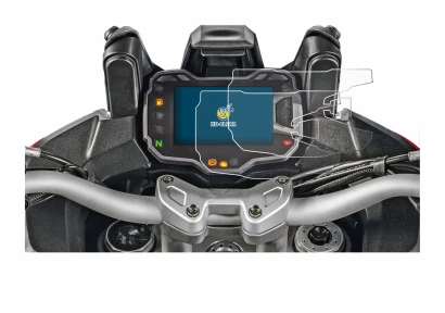 Imagen del dispositivo Ducati Multistrada 1200 2015+ Pantalla del velocímetro con una amplia variedad de protectores de pantal