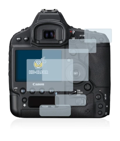 Imagen del dispositivo Canon EOS 1D X Mark II con una amplia variedad de protectores de pantalla.