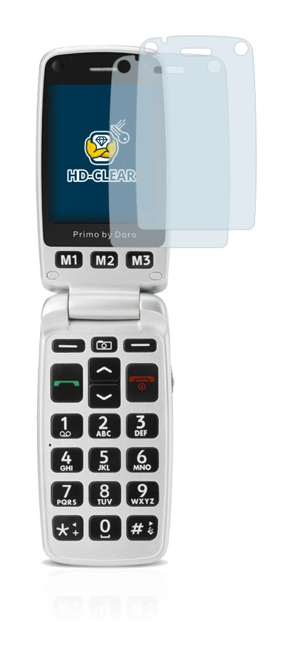 Imagen del dispositivo Doro Primo 413 con una amplia variedad de protectores de pantalla.