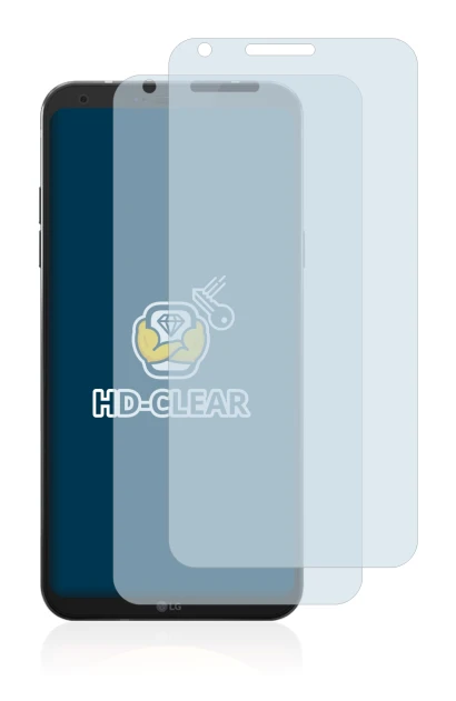 Imagen del dispositivo LG Q6 con una amplia variedad de protectores de pantalla.