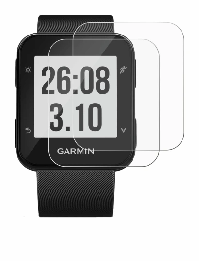 Imagen del dispositivo Garmin Forerunner 30 con una amplia variedad de protectores de pantalla.