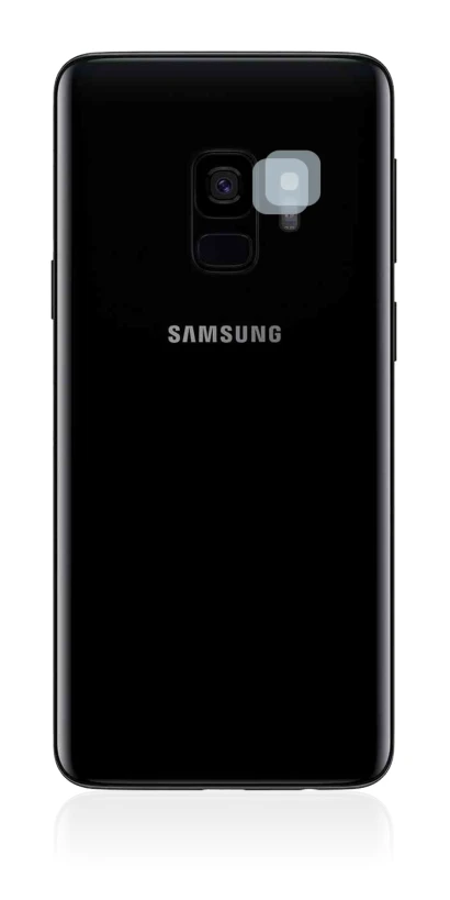 Imagen del dispositivo Samsung Galaxy S9 (SÓLO Cámara) con una amplia variedad de protectores de pantalla.