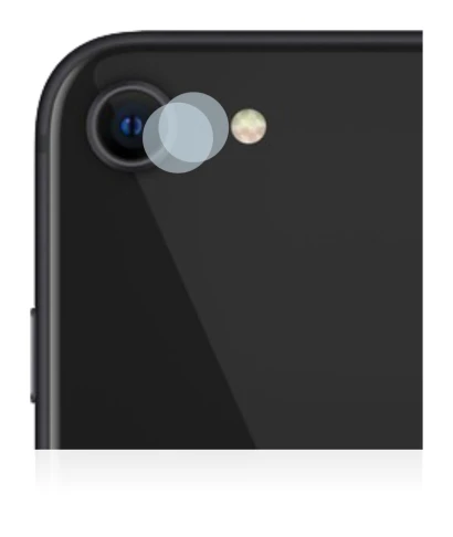 Imagen del dispositivo Apple iPhone SE 2 2020 (SÓLO Cámara) con una amplia variedad de protectores de pantalla.