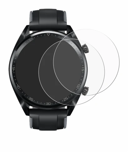 Imagen del dispositivo Huawei Watch GT (46 mm) 2018 con una amplia variedad de protectores de pantalla.