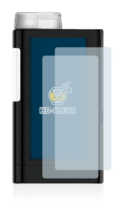 Imagen del dispositivo Mylife YpsoPump con una amplia variedad de protectores de pantalla.