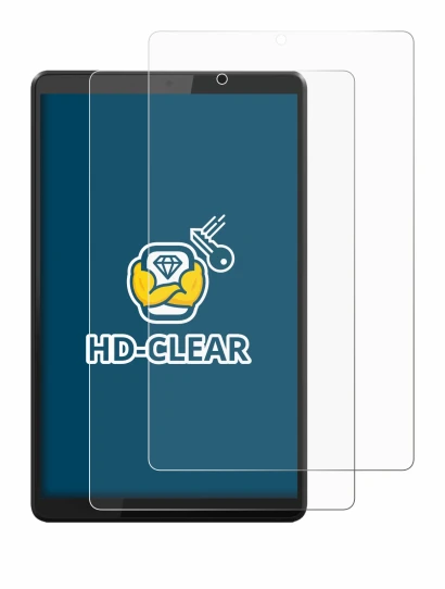 Imagen del dispositivo Lenovo Tab M8 con una amplia variedad de protectores de pantalla.