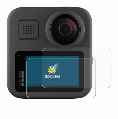Imagen del dispositivo GoPro Max con una amplia variedad de protectores de pantalla.