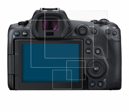 Imagen del dispositivo Canon EOS R5 con una amplia variedad de protectores de pantalla.