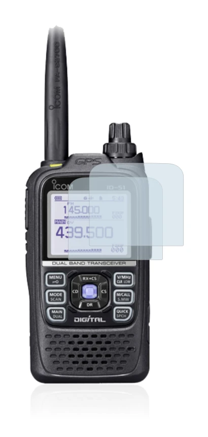 Imagen del dispositivo Icom ID-51E Plus 2 con una amplia variedad de protectores de pantalla.