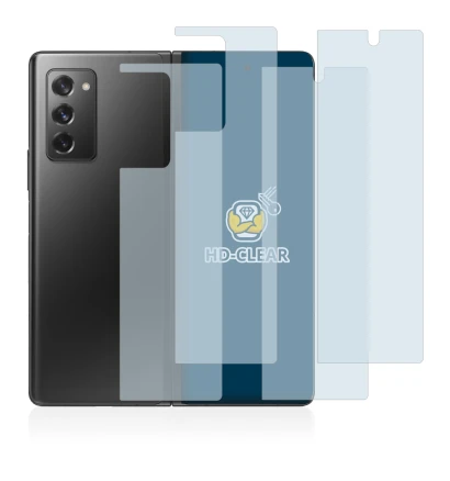 Imagen del dispositivo Samsung Galaxy Z Fold 2 5G (Frontal+Trasero) con una amplia variedad de protectores de pantalla.