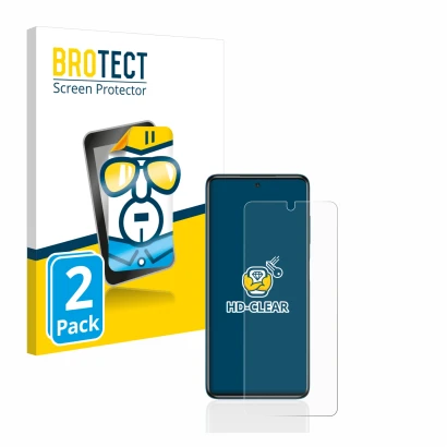 Parte frontal de un envase de producto con el logotipo de la marca BROTECT. Al lado se muestra el dispositivo Xiaomi Poco X3 N