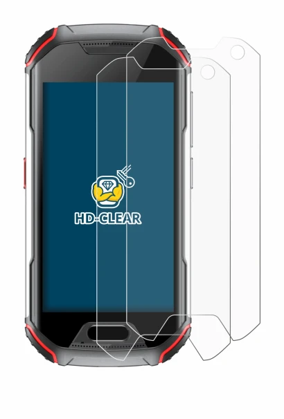 Imagen del dispositivo Unihertz Atom L con una amplia variedad de protectores de pantalla.