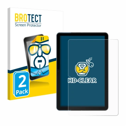 Parte frontal de un envase de producto con el logotipo de la marca BROTECT. Al lado se muestra el dispositivo Lenovo IdeaPad D