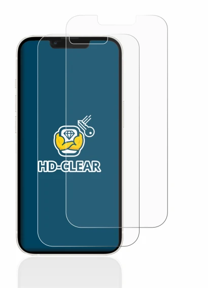 Imagen del dispositivo Apple iPhone 13 con una amplia variedad de protectores de pantalla.