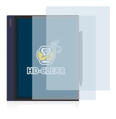 Imagen del dispositivo Boox Note Air con una amplia variedad de protectores de pantalla.