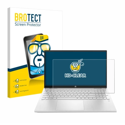 Parte frontal de un envase de producto con el logotipo de la marca BROTECT. Al lado se muestra el dispositivo HP ProBook 440 G