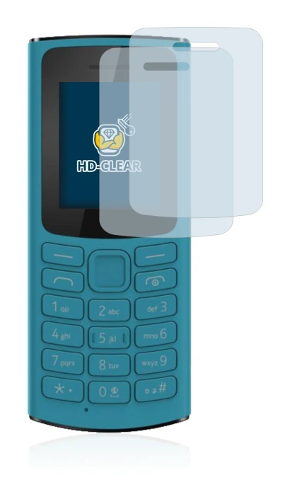 Imagen del dispositivo Nokia 105 4G 2021 con una amplia variedad de protectores de pantalla.