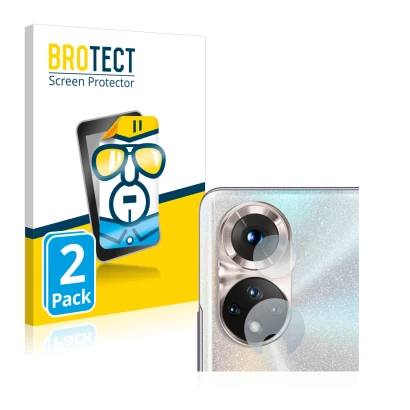 Parte frontal de un envase de producto con el logotipo de la marca BROTECT. Al lado se muestra el dispositivo Honor 50 (SÓLO C