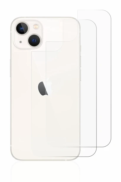 Imagen del dispositivo Apple iPhone 13 (Trasero) con una amplia variedad de protectores de pantalla.