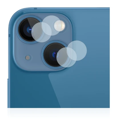 Imagen del dispositivo Apple iPhone 13 mini (SÓLO Cámara) con una amplia variedad de protectores de pantalla.