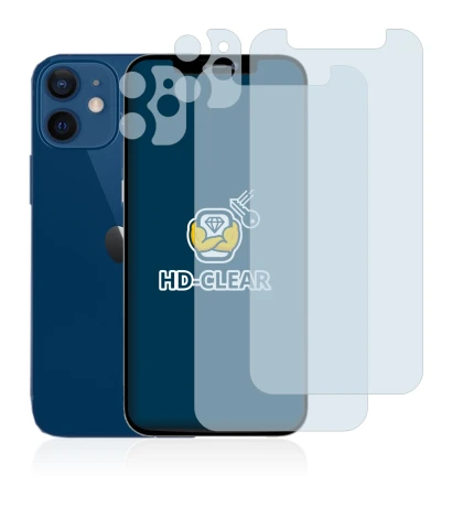 Imagen del dispositivo Apple iPhone 12 mini (Frontal+Cámara) con una amplia variedad de protectores de pantalla.